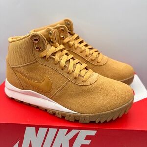 Nike Hoodland Suede Mid Boots Wheat Flax Mens sizes Trail Casual 654888-727